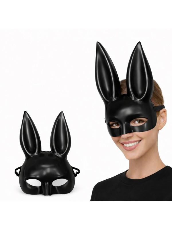 Uzun Kulaklı Siyah Lüks Tavşan Maskesi&hellip;