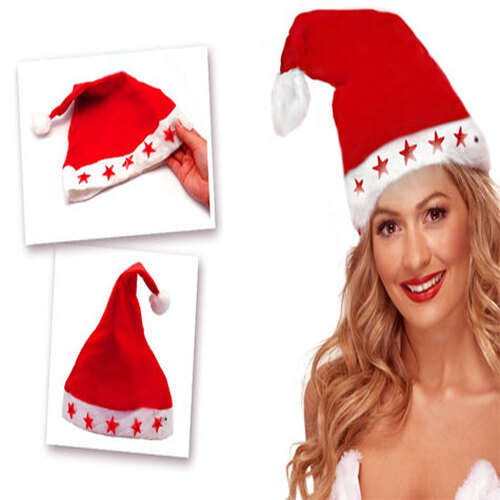Yılbaşı Özel Işıklı Noel Baba Şapkası Yılbaşı Özel Işıklı Noel Baba Şapkası