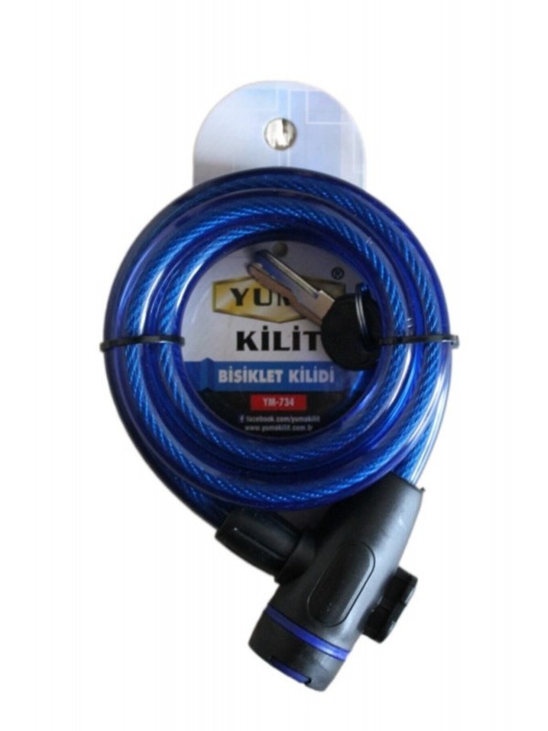 Yuma YM- 734 150cm  Mavi Bisiklet Kilidi&hellip;