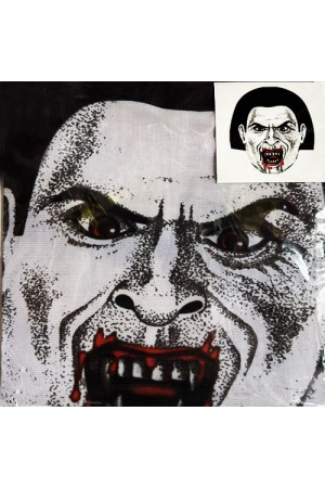 Yüze Yapışan Kafaya Tam Geçmeli Streç Kanlı Vampir Maske Bez Maske M&hellip;