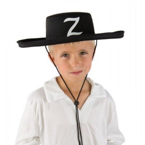 Z Logolu Çuk Boy Bağcıklı Zorro Şapkası