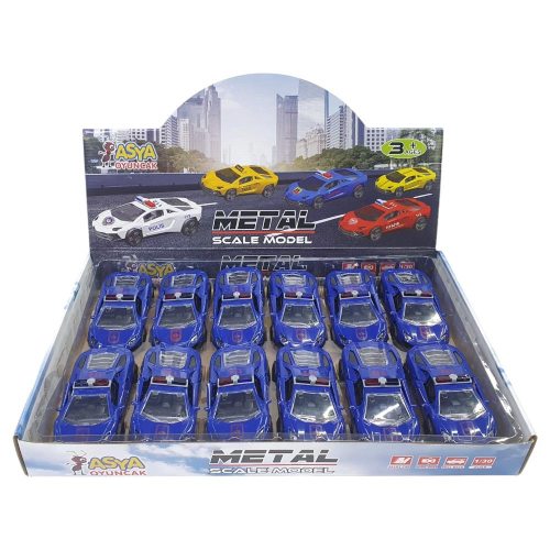 Çek Bırak Metal Araba Lamborgini  - Jandarma