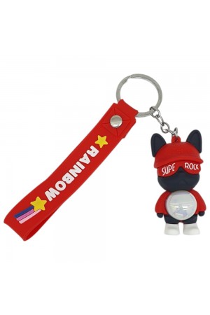 Figürlü ve Işıklı Silikon Anahtarlık -  Supe Rock - Kırmızı&hellip;