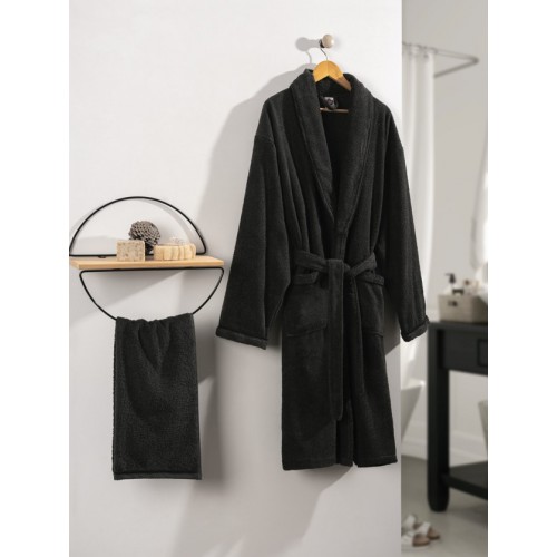 Deluxe Single Bornoz Seti Antrasit 8680108056622