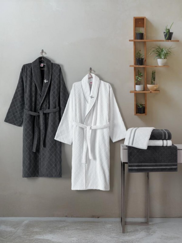 Aile Bornoz Seti Carlos Beyaz-Antrasit&hellip;