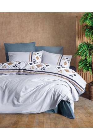 Puff Nakışlı Ranforce Çift Kişilik Nev Takımı Stesso Mavi&hellip;