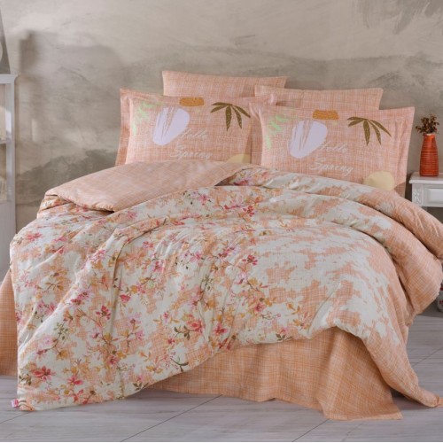 Çift Kişilik Poplin Nev Lily Somon
