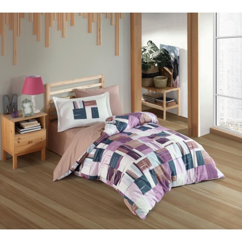 Tek Kişilik Poplin Nev Takımı Dream Bordo