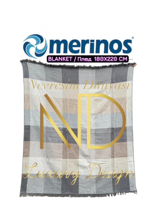 Merinos Layka Bej Çift Kişilik Battaniye&hellip;