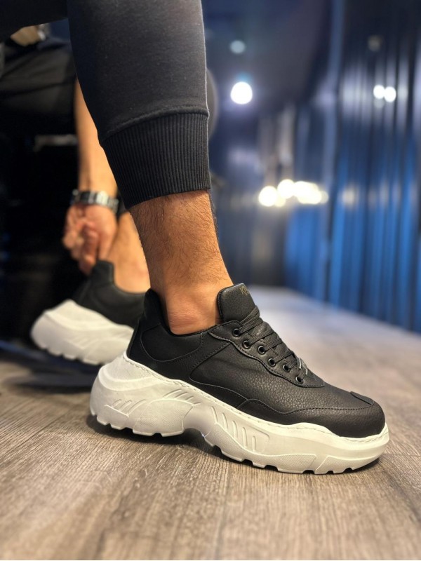 Yüksek Taban Günlük Ayakkabı N Siyah (Beyaz Taban)&hellip;