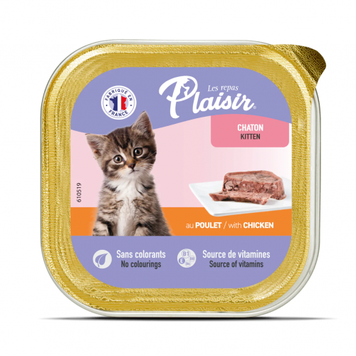 Plaisir Tavuk Etli Pate Yavru Kedi Yaş sı 100 Gr Plaisir Tavuk Etli Pate Yavru Kedi Yaş sı 100 Gr