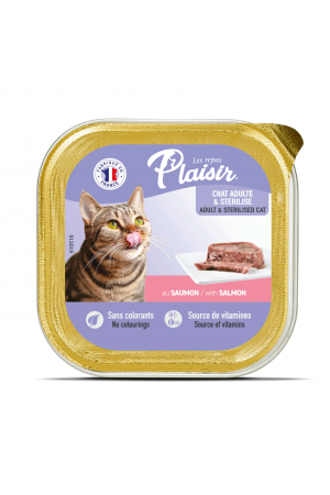 Plaisir Somon Balıklı Pate Kısırlaştırılmış ve Yetişkin Kedi YaŅ Plaisir Somon Balıklı Pate Kısırlaştırılmış ve Yetişkin Kedi YaŅ