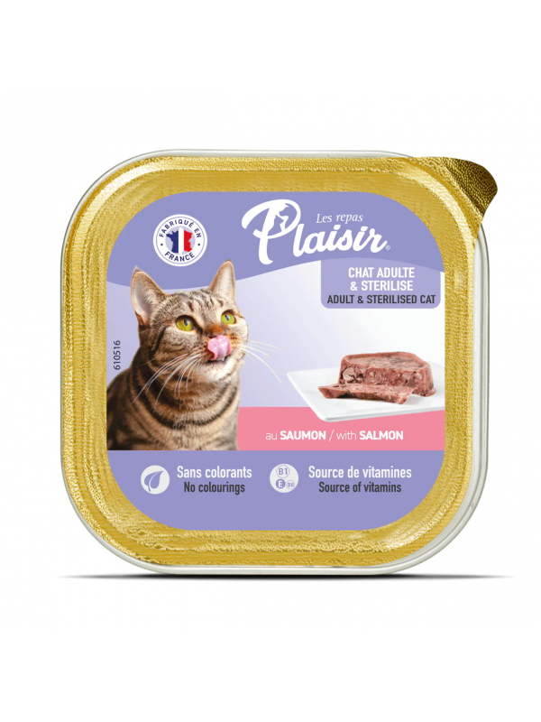 Plaisir Somon Balıklı Pate Kısırlaştırılmış ve Yetişkin Kedi Ya�&hellip;