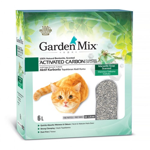 Aktif Karbonlu Sabun Kokulu Kedi Kumu 6 lt