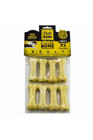 Deri Köpek Çiğneti Pres Kemik 8x7cm Beyaz&hellip;