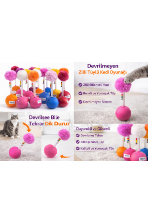 Dev Hacıyatmaz Devrilmeyen Kedi Oyuncağı XXL 33 CM Tüylü Zilli Oyunca… Dev Hacıyatmaz Devrilmeyen Kedi Oyuncağı XXL 33 CM Tüylü Zilli Oyunca…