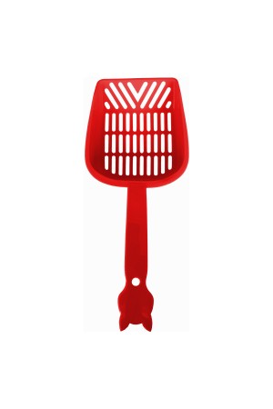 İnce Elekli Kedi Kumu Küreği Medium 10-25 cm Kırmızı&hellip;