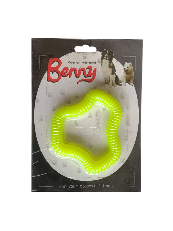 Benny Köpek Oyuncağı Sert 11 x 10 cm Neon Yeşil&hellip;