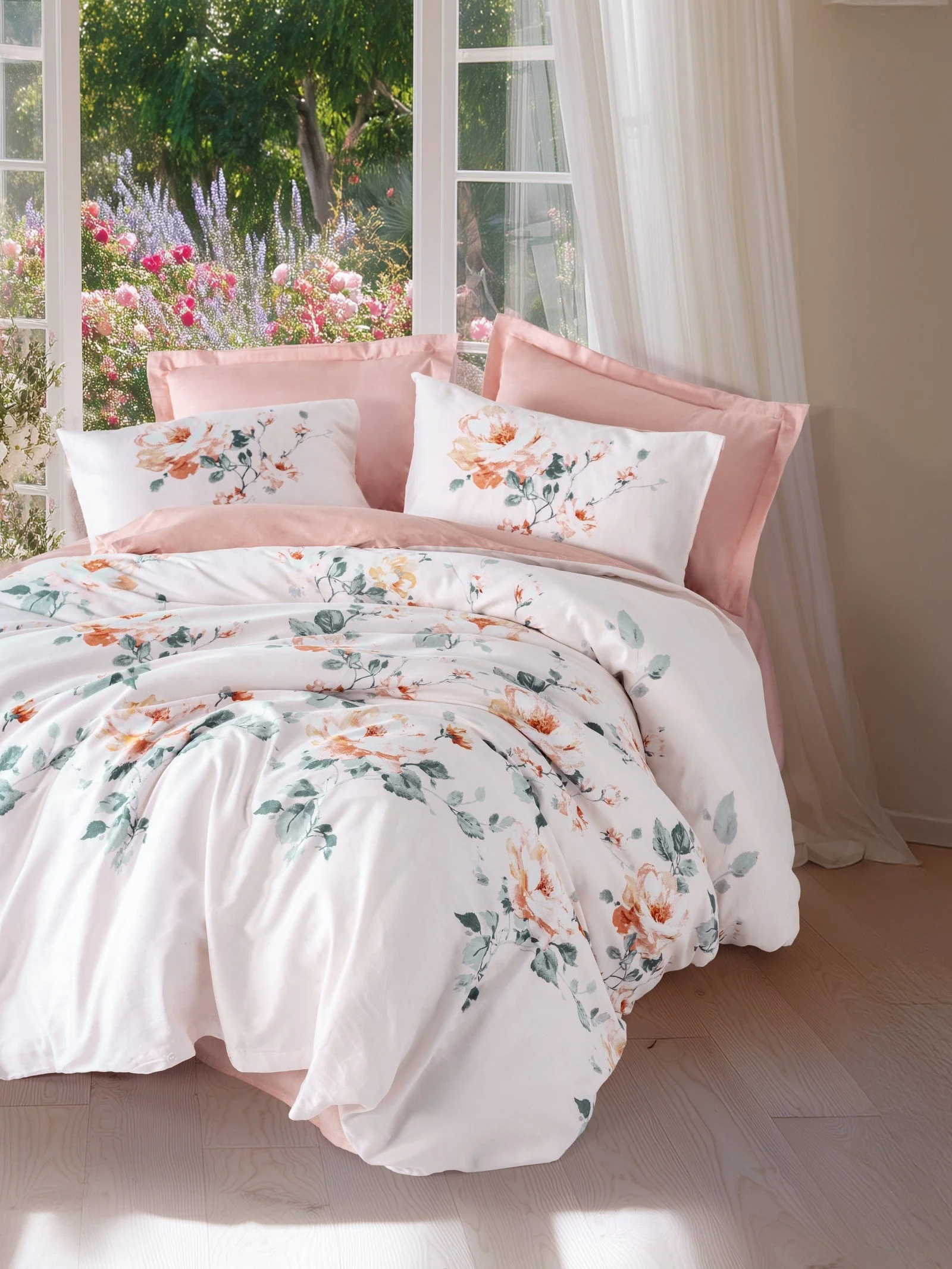 Verna Pudra Saten Nev Takımı Çift Kişilik&hellip;