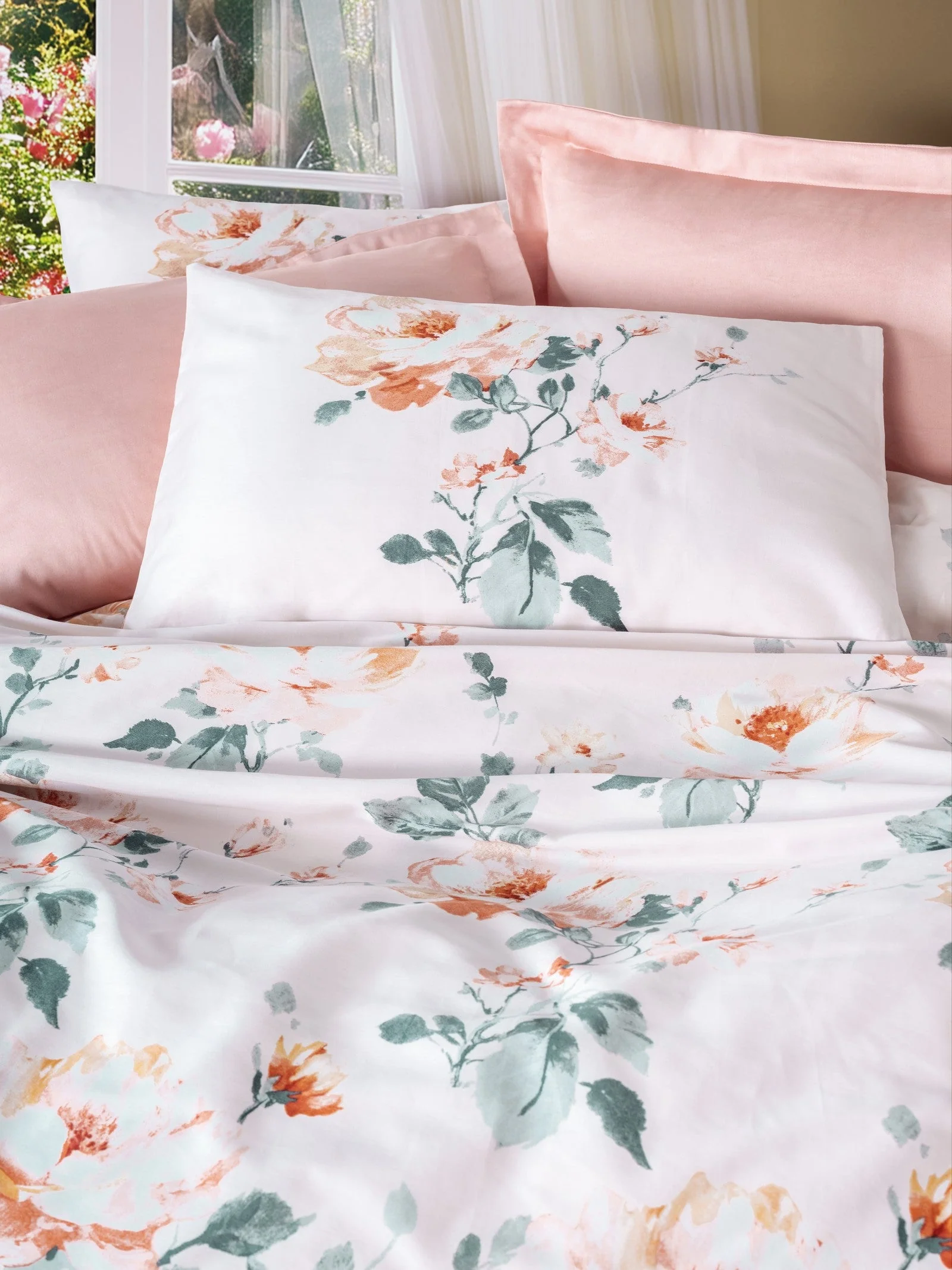 Verna Pudra Saten Nev Takımı Çift Kişilik